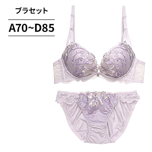 脇高ブラ＆ショーツセット 花柄刺繍 【ABCDサイズ】 ba1058a