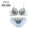脇高ブラ＆ショーツセット 花柄刺繍 【ABCDサイズ】 ba1065a