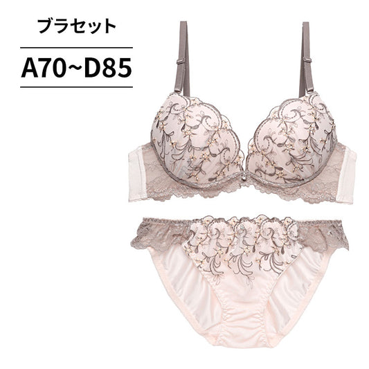 ブラ＆ショーツセット 花柄刺繍 【ABCDサイズ】 ba1070a