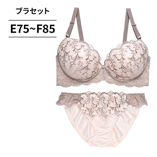 ブラ＆ショーツセット 花柄刺繍【EFサイズ】ba1071a
