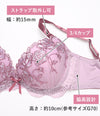 ブラ＆ショーツセット 花柄刺繡【EFGHサイズ】 ba1073a