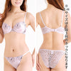 脇高ブラ＆ショーツセット 花柄刺繍【EFGHサイズ】 ba1074b