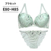 脇高ブラ＆ショーツセット 花柄刺繍【EFGHサイズ】 ba1074b