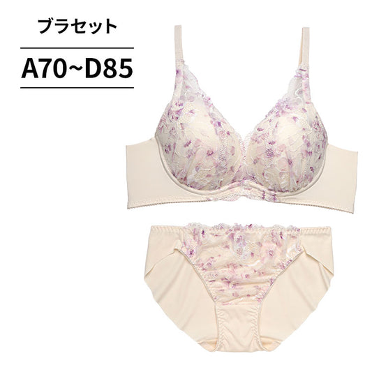 脇高ブラ＆ショーツセット ボーンレス＋脇ヘム仕様 【ABCDサイズ】 ba1078b