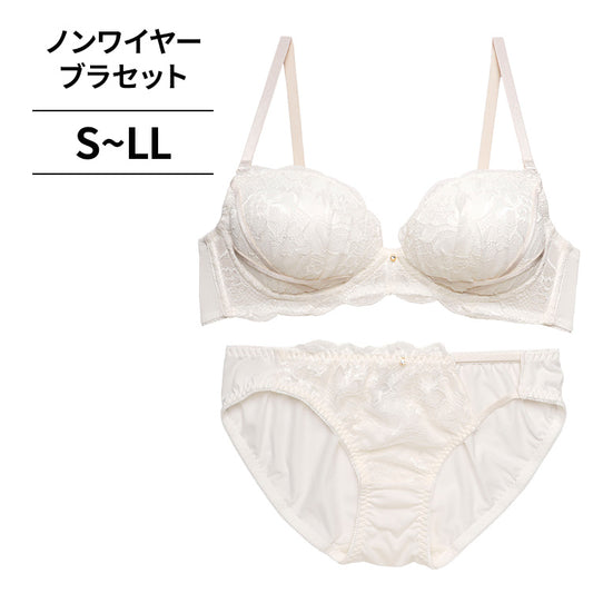 ノンワイヤーブラ＆ショーツセット レース×ストリングショーツ 【S/M/L/LLサイズ】 ba1084b