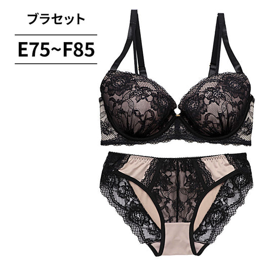 ブラ＆ショーツセット レース×ストリング【EFサイズ】ba1087a