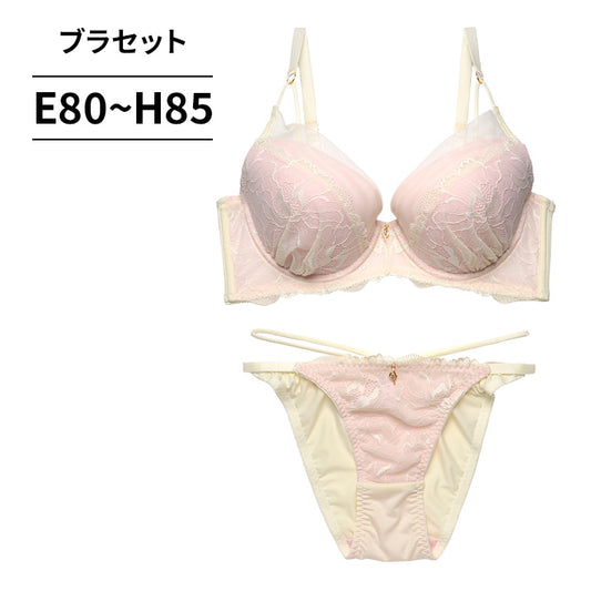 脇高ブラ＆ショーツセット レース×ストリング【EFGHサイズ】 ba1098b