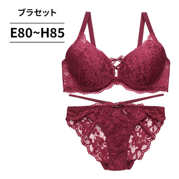 ブラ＆ショーツセット 総レース×ストリング【EFGHサイズ】 ba1099a
