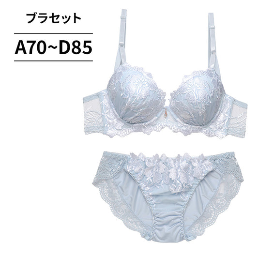 ブラ＆ショーツセット 花柄刺繍 【ABCDサイズ】 ba1103b