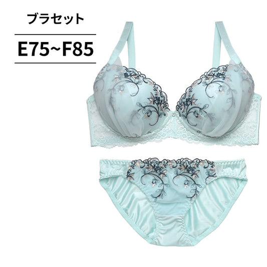 ブラ＆ショーツセット 花柄刺繍【EFサイズ】ba1109b