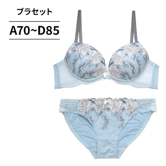 ブラ＆ショーツセット ローズ柄刺繍 【ABCDサイズ】 ba1114b