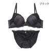 脇高ブラ＆ショーツセット 無地×レース 【ABCDEFサイズ】 ba1117
