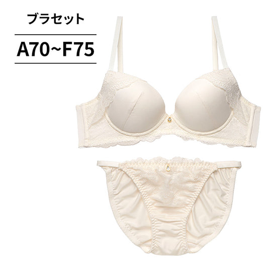 脇高ブラ＆ショーツセット 無地×レース 【ABCDEFサイズ】 ba1117b