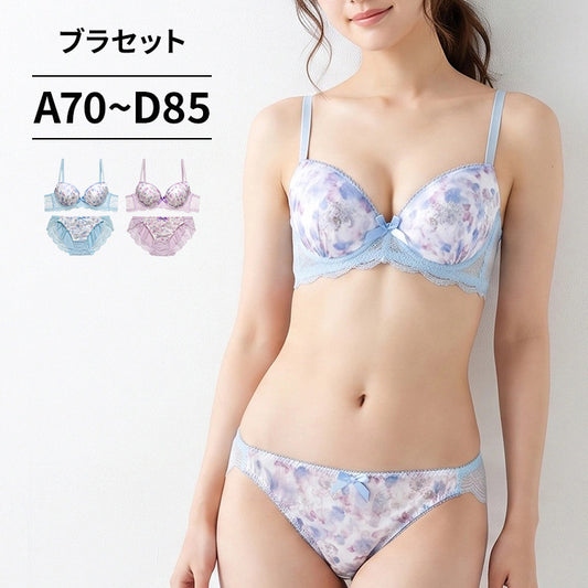 脇高ブラ＆ショーツセット 花柄刺繍 【ABCDサイズ】 ba1119