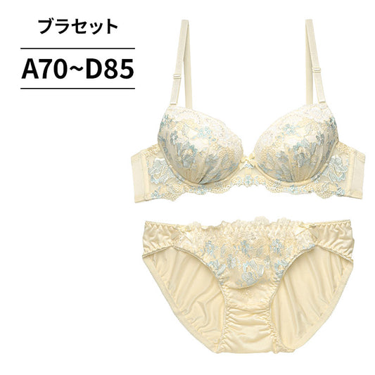ブラ＆ショーツセット 花柄刺繍 【ABCDサイズ】 ba1124b