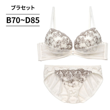 脇高ブラ＆ショーツセット 花柄刺繍 【BCDサイズ】 ba1127b