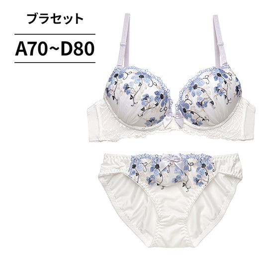 ブラ＆ショーツセット 花柄刺繍 【ABCDサイズ】 ba1129b