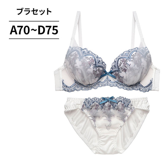ブラ＆ショーツセット 花柄刺繍 【ABCDサイズ】 ba1142b
