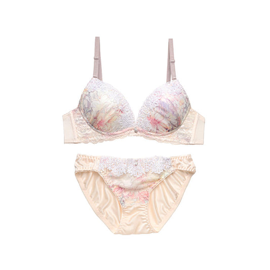ブラ＆ショーツセット 花柄シフォン 【ABCDサイズ】 ba1143