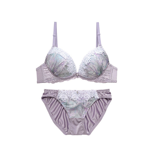 ブラ＆ショーツセット 花柄シフォン 【ABCDサイズ】 ba1143b