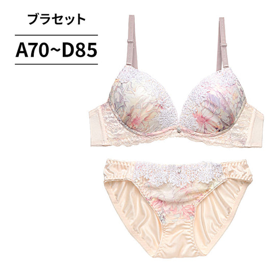 ブラ＆ショーツセット 花柄シフォン 【ABCDサイズ】 ba1143a
