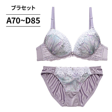 ブラ＆ショーツセット 花柄シフォン 【ABCDサイズ】 ba1143b