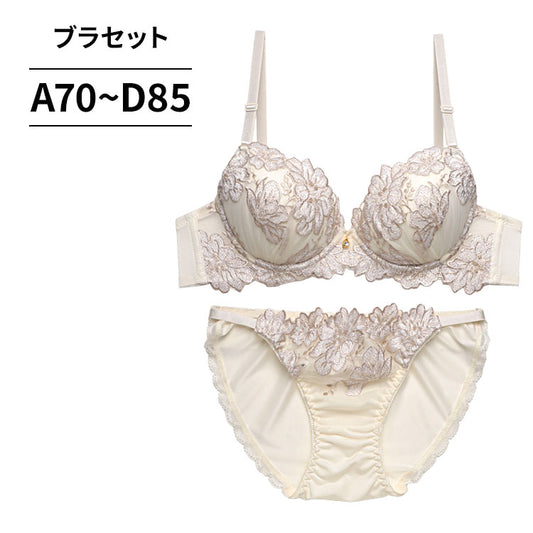 ブラ＆ショーツセット 花柄刺繍 【ABCDサイズ】 ba1149b