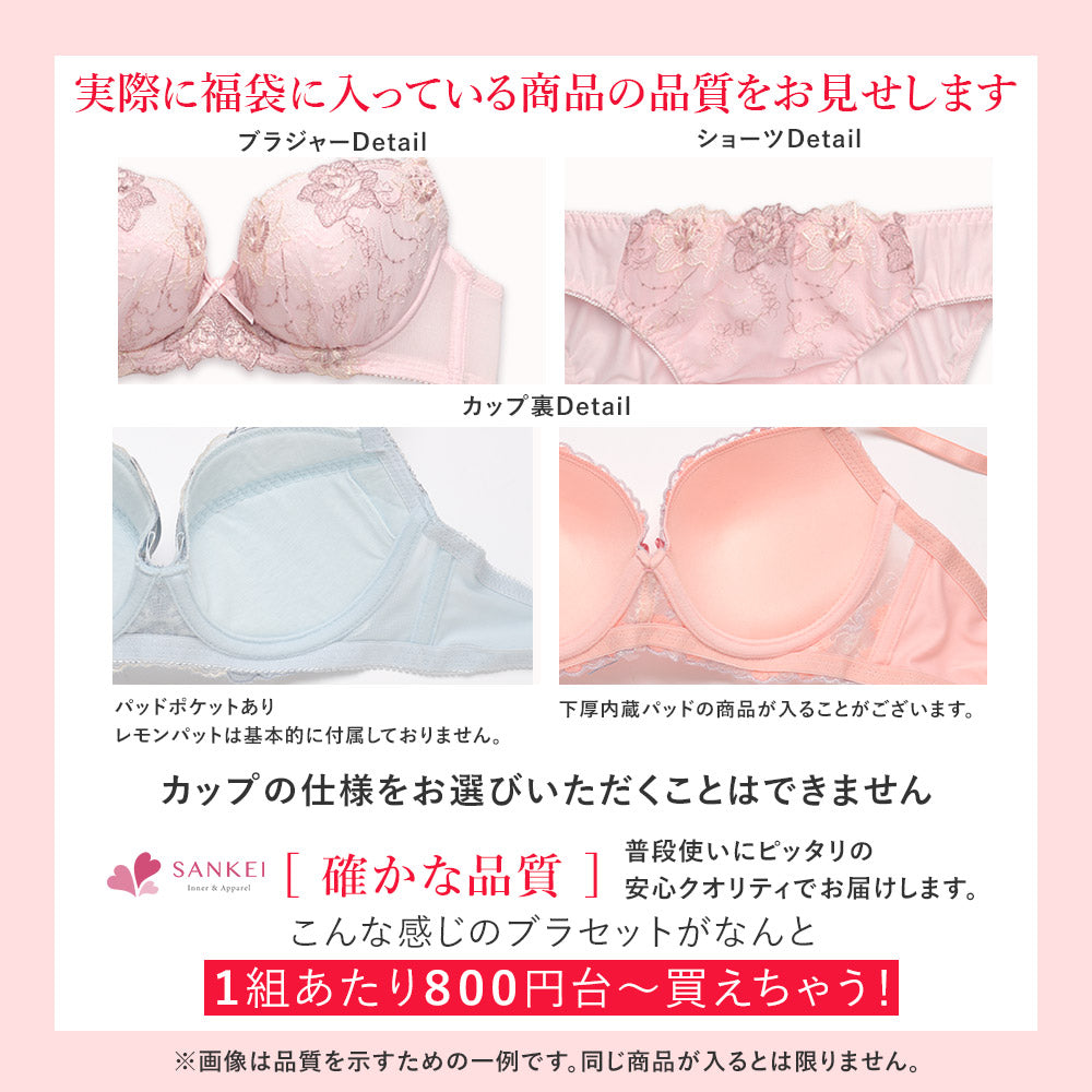 福袋】ブラジャーショーツセット10組入A+Bタイプ