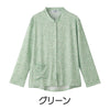 乾燥機対応 小花柄スナップ釦前開きTシャツ sa3672