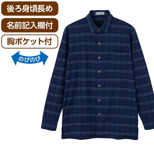 乾燥機対応 綿混ワンタッチテープニットシャツ sa3734