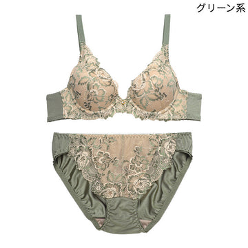 ブラ＆ショーツセット 花柄レース ba0370a